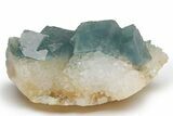 Cubic, Blue-Green Fluorite Crystal Cluster with Phantoms - China #217455-1